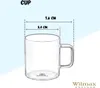 Tazza in vetro Wilmax da 100 ml in vetro borosilicato, set Anteprima dell’immagine prodotto 3