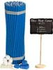 100 bougies bleues en cire d'abeille №20, 30,5 cm de long, Voir les images du produit 2