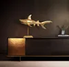 Deko Hai FineBuy 70 cm Aluminium Wohndeko Design Dekoration Produktbild-Vorschau 2