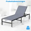 Chaise longue COSTWAY, chaise de jardin avec dossier Voir les images du produit 3