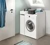 A laundry room scene with a washing machine and storage unit. Produktbild-Vorschau