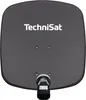 A satellite dish with a logo and some attachments. Produktbild-Vorschau
