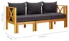vidaXL Zahradní lavice se třemi sedadly a polštářem 179 cm, Náhled obrázku produktu 7