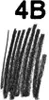 A close-up of pencil strokes and the text '4B'. Anteprima dell’immagine prodotto