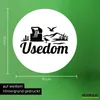 Huuraa Aufkleber Usedom Strandmotiv 10cm rund Sticker Produktbild-Vorschau 3