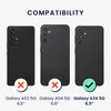 Three smartphones are shown side-by-side with compatibility indicators. Produktbild-Vorschau