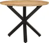 vidaXL Stół do jadalni okrągły 100x100x75 cm Surowe drewno Podgląd zdjęcia produktu 1