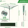 VOUNOT® Draußen Wäschespinne mit 50m Wäscheleine inkl. Produktbild-Vorschau 3