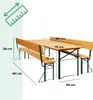 Pivný set PRAKTIK s operadlami, 170cm, hnedá Náhľad obrázku produktu 8