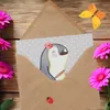 Mr. & Mrs. Panda Grußkarte Postbotin Herz - Grau Pastell - Produktbild-Vorschau 3