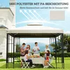 Outsunny náhradná strecha pre altánok 3x3m vodoodpudivá Náhľad obrázku produktu 7