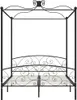 vidaXL Hemelbedframe, zwart, metaal, 180 x 200 cm Productafbeelding-voorbeeld 2