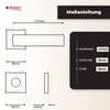Diagram showing the dimensions of a door handle set. Produktbild-Vorschau
