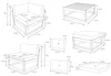 Loungeset 4 -Sitzer bestehend aus: Sessel, Hocker, Tisch Produktbild-Vorschau 16