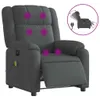 A dark gray fabric massage recliner chair with purple massage point indicators. Anteprima dell’immagine prodotto