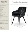 tectake® Esszimmerstuhl Marilyn gepolstert, in Samtoptik 58 Produktbild-Vorschau 6