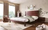 160x200 Plattformbett mit Kopfteil und Lattenrost, Braun Produktbild-Vorschau 7