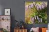 MuchoWow® Wandteppich Wandbehang Blauer Regen auf gelbem Produktbild-Vorschau 5