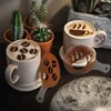 Schablonen Für Die Dekoration Kaffee Kuchen Desserts 16Pcs Produktbild-Vorschau 7