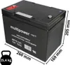 2 x 12V 75Ah Blei AGM Akku-Satz Batterien für Scooter Produktbild-Vorschau 2