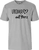Huuraa Herren T-Shirt Uroma mit Herz M Sport Grey Bio Produktbild-Vorschau 2