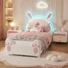 Letto per bambini INONEFT, imbottito, 90x200 cm, con luci Anteprima dell’immagine prodotto 1