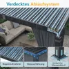Lamellendach Sevilla 400x600cm Anthrazit mit Handkurbel Produktbild-Vorschau 3