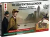 The image shows the packaging of a 3D advent calendar themed around Sherlock Holmes and a castle in the Highlands. It features illustrations of Sherlock Holmes characters and the castle. Produktbild-Vorschau