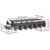 17-tlg. Garten-Essgruppe mit Kissen Grau Poly Rattan Produktbild-Vorschau 11