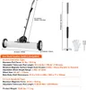 Product specifications and dimensions for a magnetic sweeper. Produktbild-Vorschau