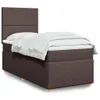 Boxspringbett mit Matratze Dunkelbraun 100x200 cm Stoff Produktbild-Vorschau 2