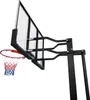 A close-up view of a basketball hoop and backboard. Voir les images du produit