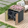 Mülltonnenbox für 2 Tonnen bis 240L, Mülltonnenverkleidung Produktbild-Vorschau 3