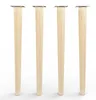 4x sossai Holzfüße rund - gerade Ausführung 45cm Buche Produktbild-Vorschau 2