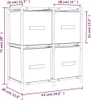 vidaXL Komoda so 4 textilnými košíkmi sivá 63 × 30 × 71 cm Náhľad obrázku produktu 7