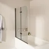 EMKE Duschabtrennung 110x140cm Faltwand für Badewanne Produktbild-Vorschau 16