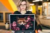 MuchoWow® Laptop Aufkleber Sticker Cover Fuchs - Blumen - Produktbild-Vorschau 5