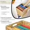 Aufbewahrungskorb für Hängeregister Korb geflochten aus Wasserhyazinthe mit Hängemappen passend für Kallax Regal Produktbild-Vorschau