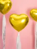 Aluminiumballon Partydeko goldenes Herz 23 cm - Produktbild-Vorschau 3