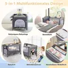 Reisebett mit Matratze, 5 in 1 Beistellbett Baby mit Rollen Produktbild-Vorschau 2