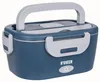 A blue and gray electric lunchbox is shown against a white background. Produktbild-Vorschau