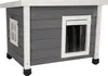 Kerbl - Katzenhaus Rustica aus Holz, Grau/Weiß, 57 x 45 x Produktbild-Vorschau 1
