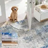 Wasbaar Vloerkleed Antislip 160x230 cm in Blauw-Beige Productafbeelding-voorbeeld 3