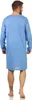 Herren Nachthemd langarm Sleepshirt; Blau M Produktbild-Vorschau 3