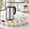 YASHE Wasserkocher Edelstahl 1,7L 2200W Mit Kalkfilter Produktbild-Vorschau 7