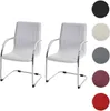 Two white cantilever chairs are shown against a white background, with a color swatch palette on the right. Náhled obrázku produktu