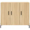 vidaXL Sideboard Sonoma-Eiche 90x34x80 cm Holzwerkstoff Produktbild-Vorschau 6