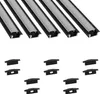 5x A25 LED Profil 2m - Schwarz inkl. Abdeckung opal & Produktbild-Vorschau 1