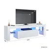 Mobile TV SONNI bianco lucido 160 x 39 x 30 cm Dotato di Anteprima dell’immagine prodotto 3