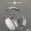 A product shot of headphones on a gray background, with brand text at the top. Anteprima dell’immagine prodotto